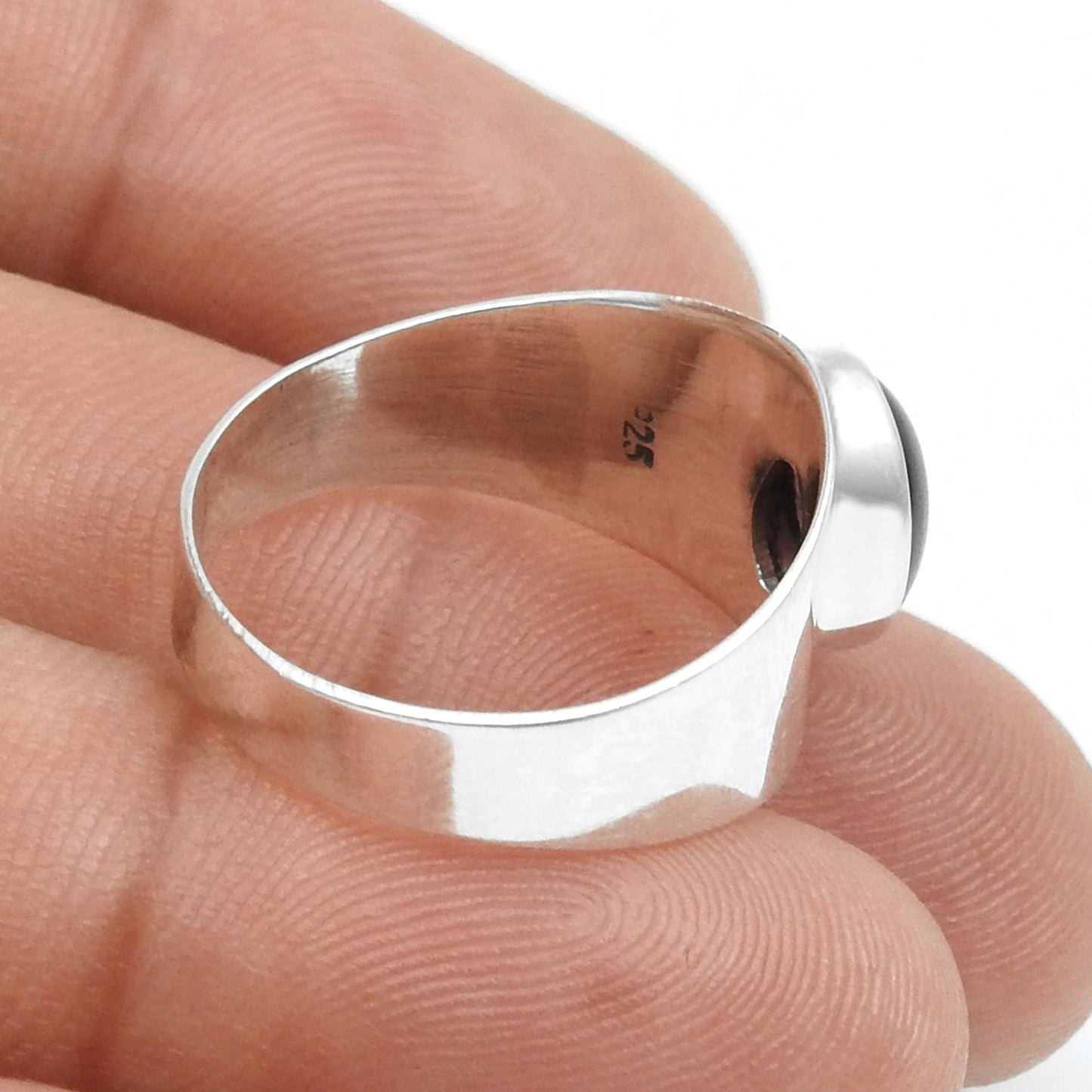 Oval Natural Garnet Cocktail Daughter Boho Ring Jewelry 925 Solid Silver