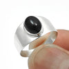 Oval Black Onyx Stone Cocktail Birthday Boho Ring Jewelry 925 Solid Silver