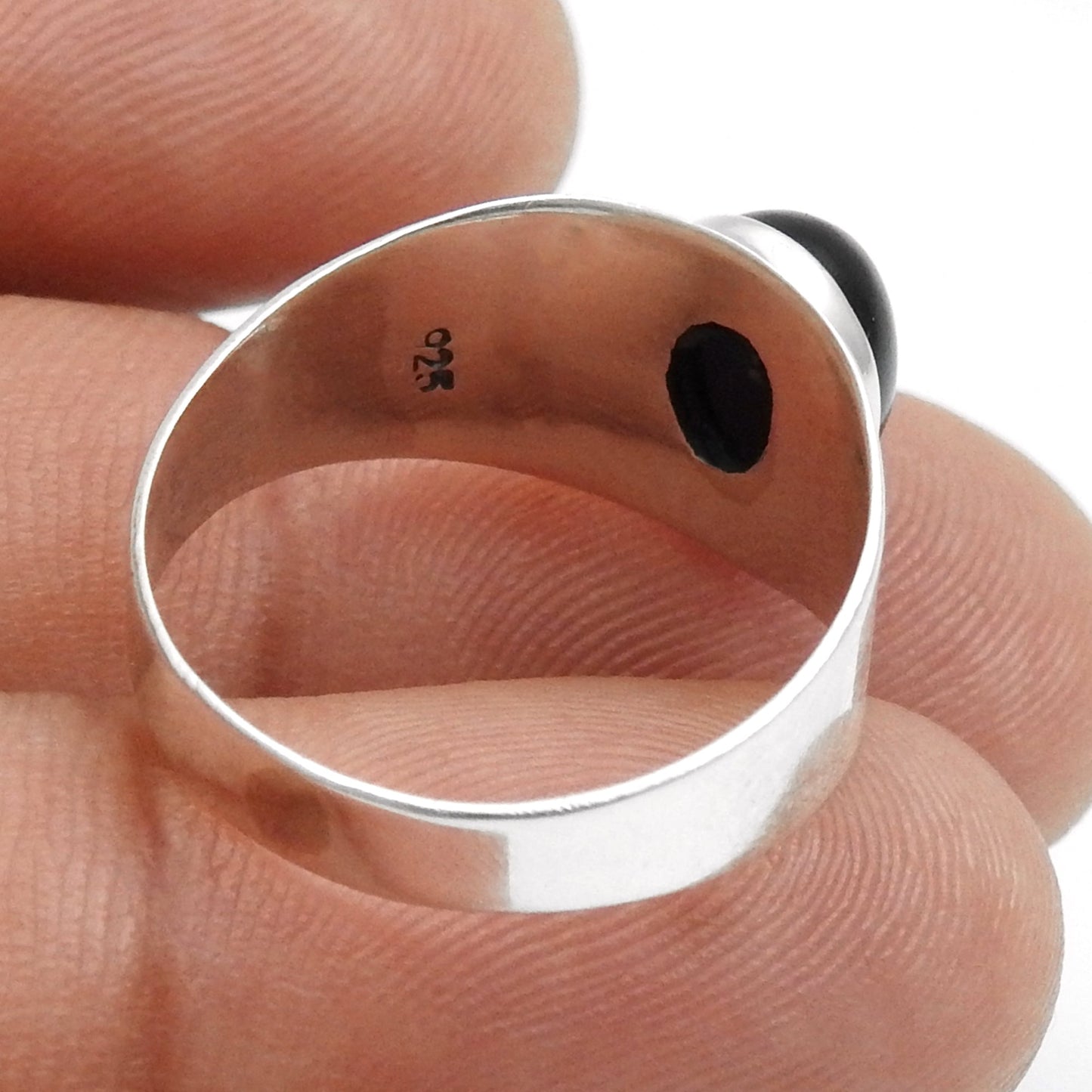 Oval Black Onyx Stone Cocktail Birthday Boho Ring Jewelry 925 Solid Silver