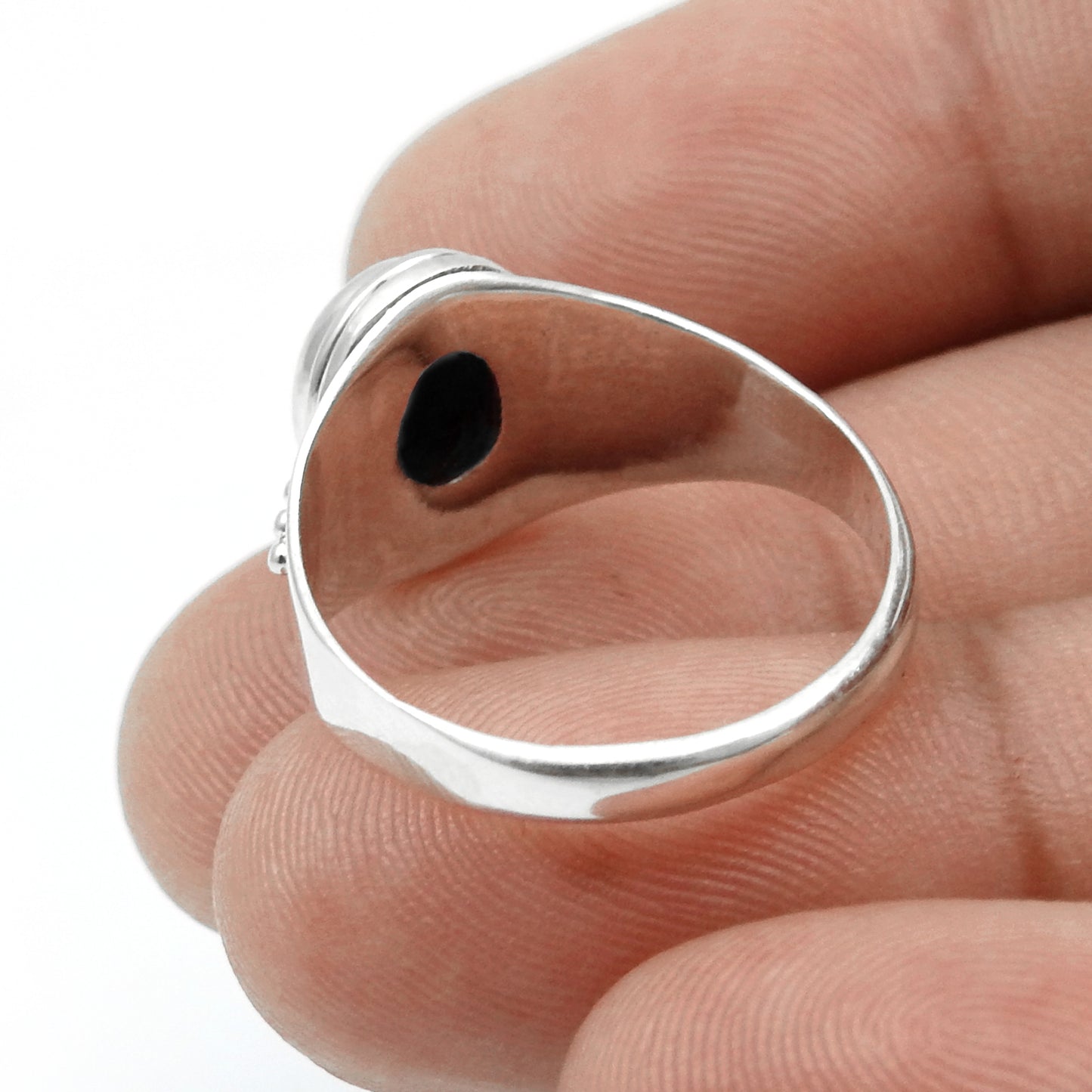 Natural Garnet 925 Silver Wife Cocktail Ethnic Daughter Gift Ring Jewelry
