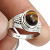 Natural Tiger's Eye Anniversary Cocktail Ring Jewelry 925 Solid Silver