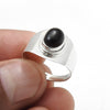 Natural Black Onyx Gemstone 925 Sterling Silver Statement Ring For Her