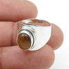 Solid 925 Sterling Silver Natural Tiger Eye Ring For Her