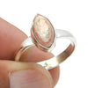 Rhodochrosite Stone 925 Solid Silver Cocktail Daughter Gift Ring Jewelry