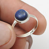 Womens Gift Lapis Lazuli Stone 925 Sterling Silver Band Ring Jewelry