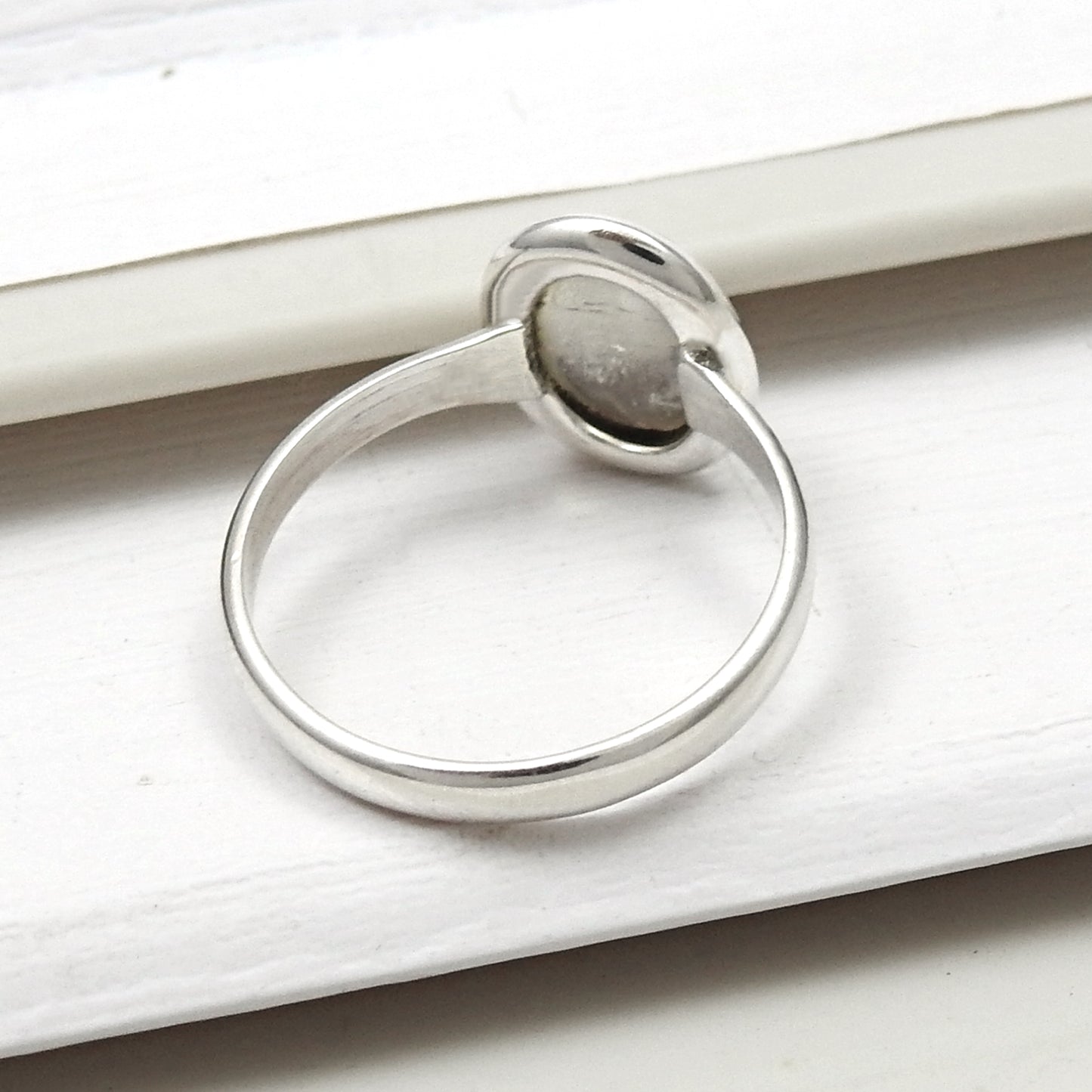 Natural Rainbow Moonstone Wedding Band Ring 925 Sterling Silver