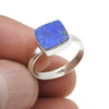 Natural Lapis Lazuli 925 Sterling Silver Women Gift Band Ring