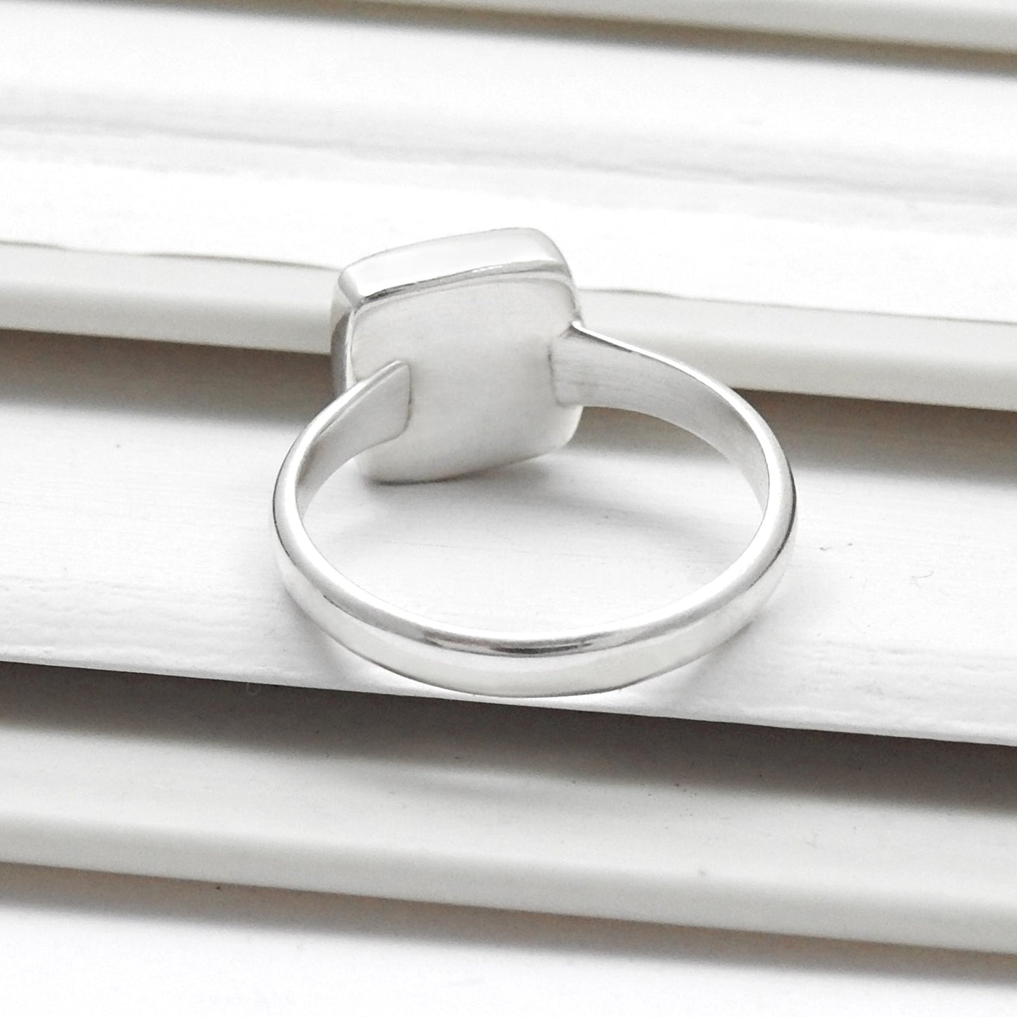 Natural Lapis Lazuli 925 Sterling Silver Women Gift Band Ring