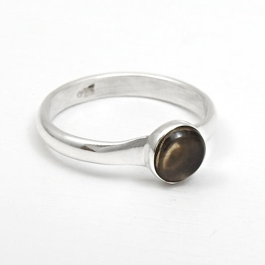 Natural Smoky Quartz 925 Solid Silver Handcrafted Ring
