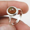 Black Opal Stone Solid Silver Bezel Cocktail Anniversary Ring Jewelry