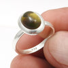 Black Opal Stone Band Bezel Statement Ring Jewelry Solid Sterling Silver