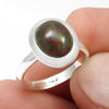 Christmas Gift Oval Black Opal Stone Wife Promise Bezel Band Ring Solid Silver