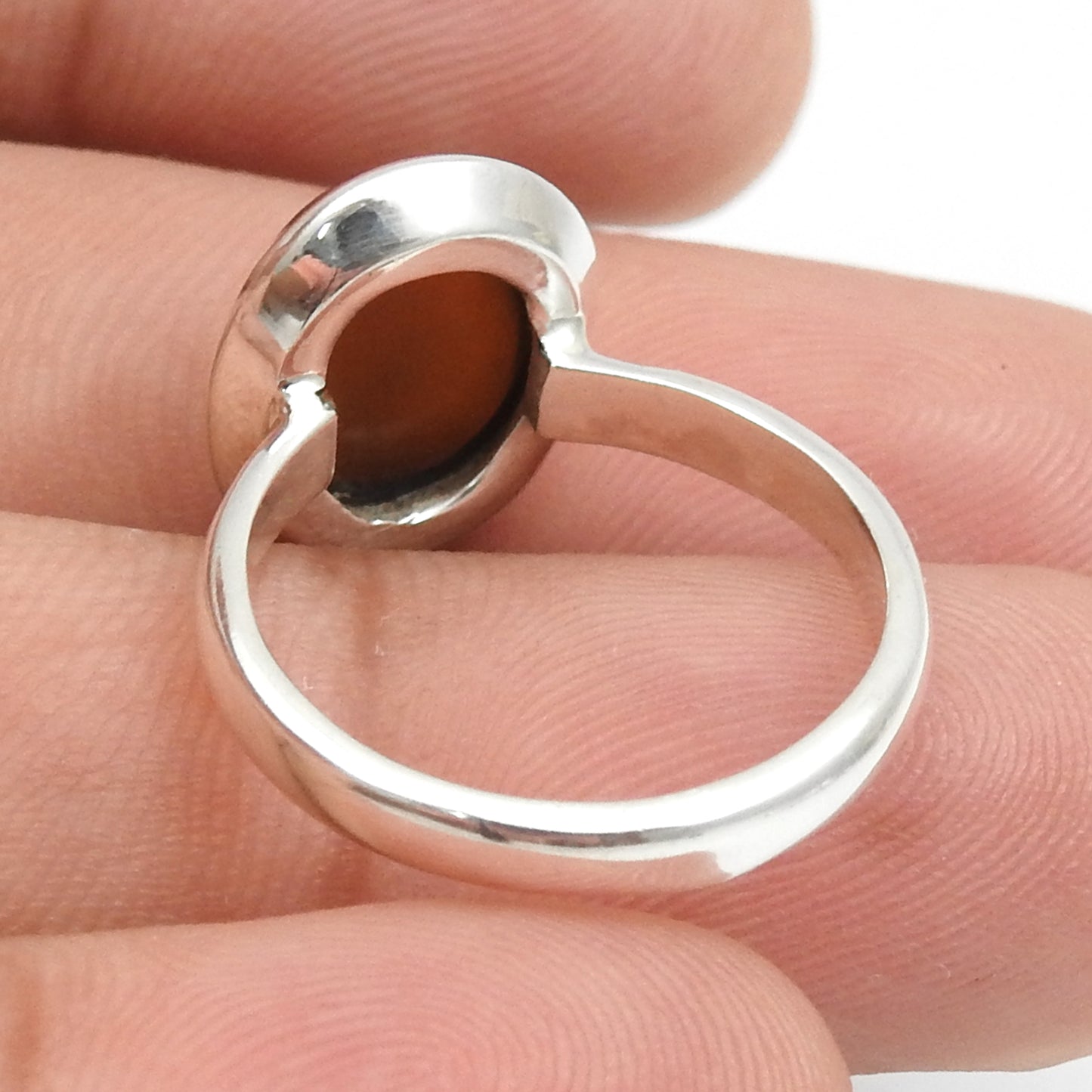 Black Opal Gemstone Sterling Silver Bezel Promise Handcrafted Band Ring