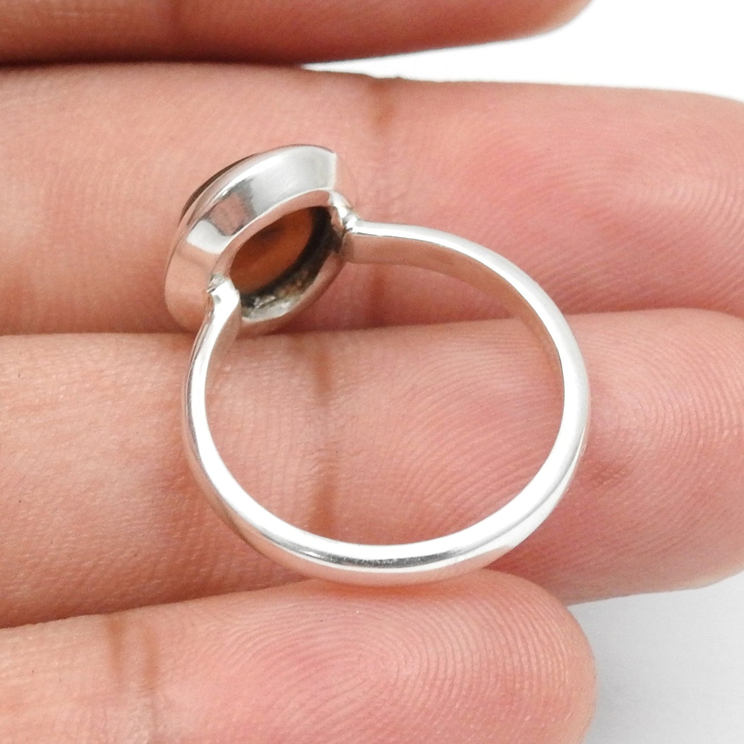 Christmas Gift Black Opal Gemstone 925 Sterling Silver Boho Band Bezel New Ring