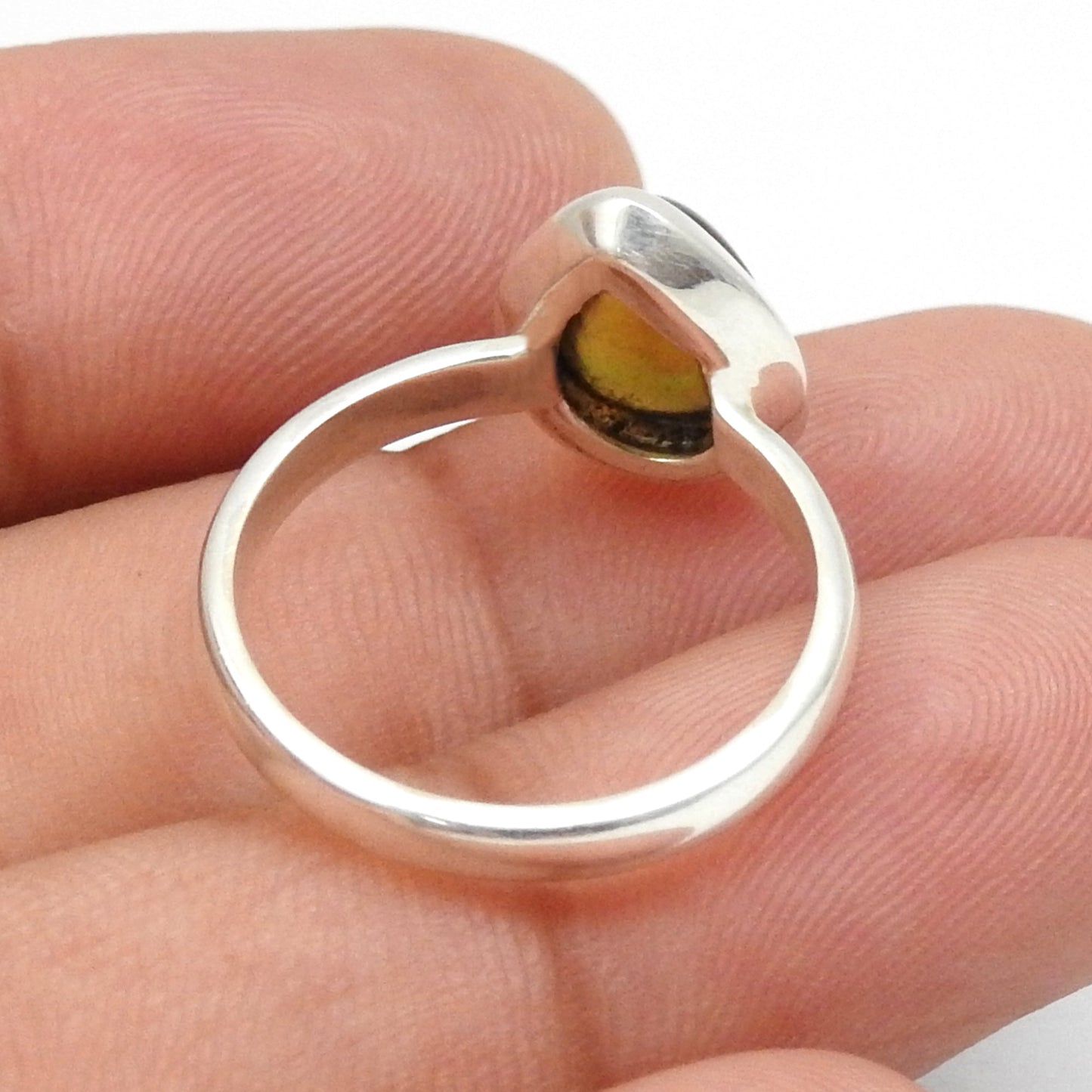 Black Opal Stone Unique Cocktail Statement New Ring 925 Sterling Silver