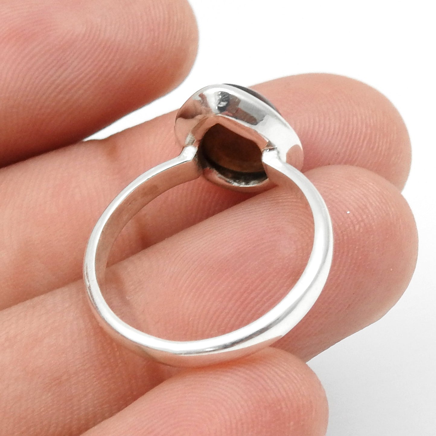 Pear Natural Black Opal Birthday Band Christmas Gift New Ring Jewelry 925 Silver