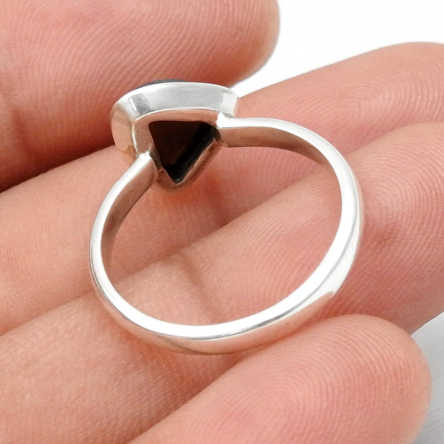 Natural Black Opal Cocktail Christmas Gift Birthday Ring Jewelry Sterling Silver