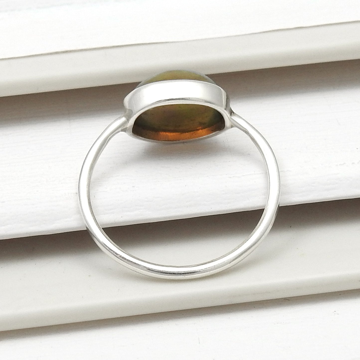 Oval Natural Black Opal 925 Silver Wedding Birthday Band Promise Bezel Ring