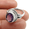 Natural Amethyst Gemstone Cocktail Ring 925 Silver Wholesale Jewelry Z12