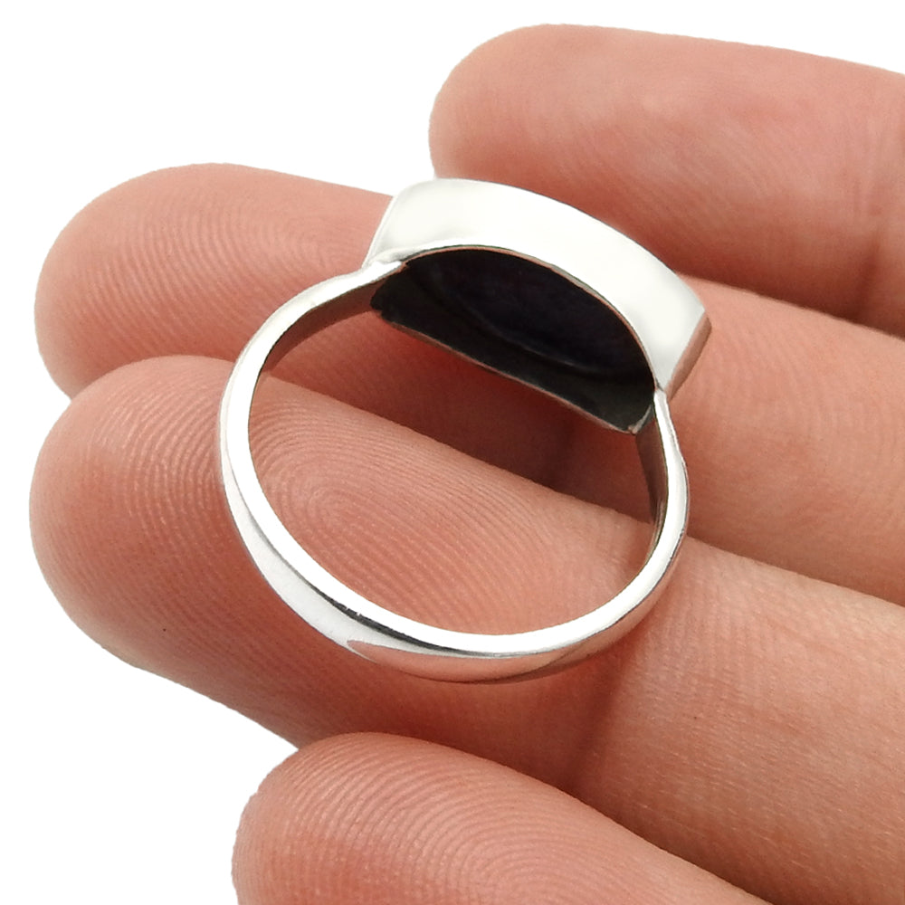 Natural Blue Sapphire 925 Sterling Silver Ring Jewelry