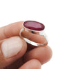 925 Sterling Silver Ruby Gemstone July Birthstone Statement Ring