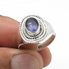 Natural Iolite Artisan Cocktail Ring 925 Solid Silver Jewelry