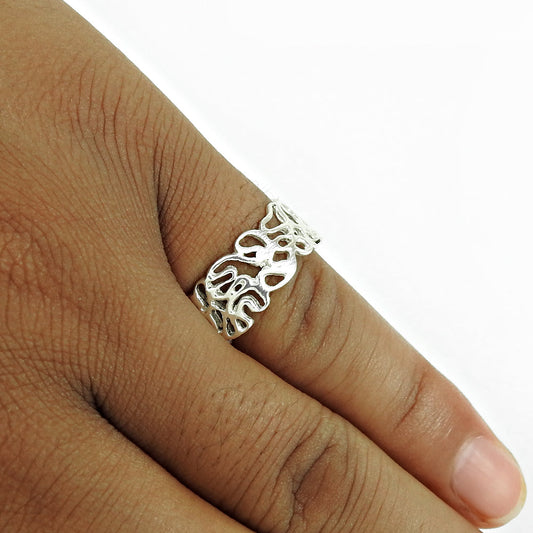 Solid 925 Sterling Silver Ring for Men Women Wedding Band Style