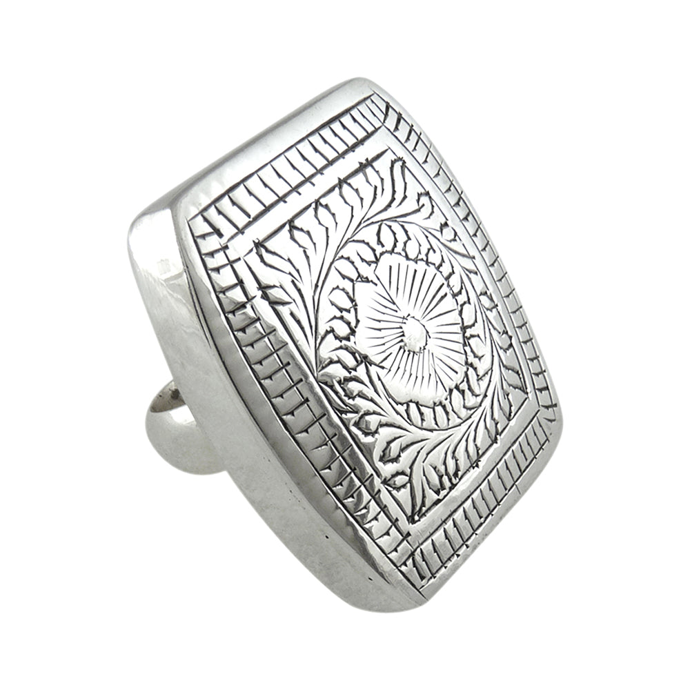 Solid 925 Sterling Silver Engraved Ring Plain Band Unisex Jewelry Gift