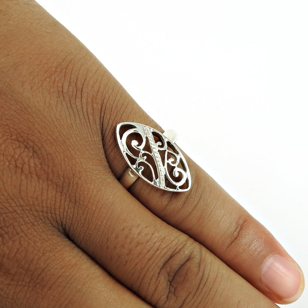 Authentic Solid 925 Sterling Silver Ring Minimalist Unisex Jewelry