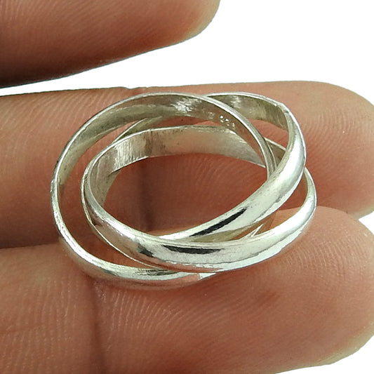 Unisex Solid 925 Sterling Silver Ring Timeless Classic Design