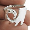 Solid 925 Sterling Silver Ring Simple Polished Band Jewelry