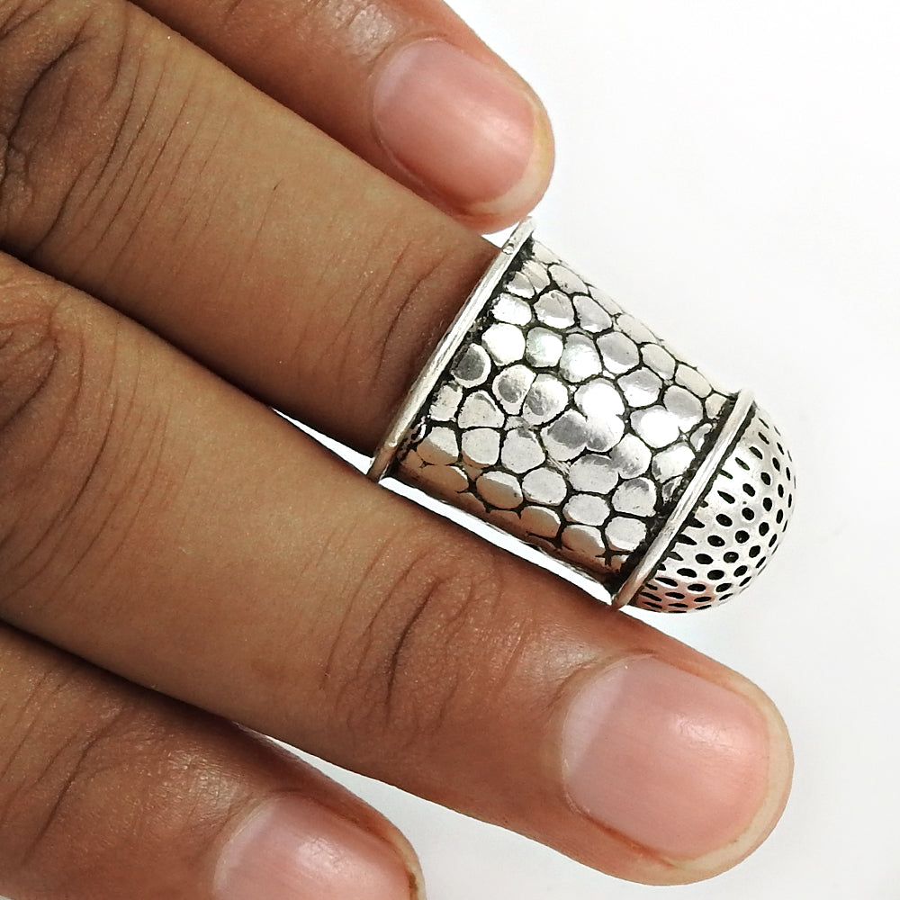 Solid 925 Sterling Silver Vintage Ring Unique Timeless Design