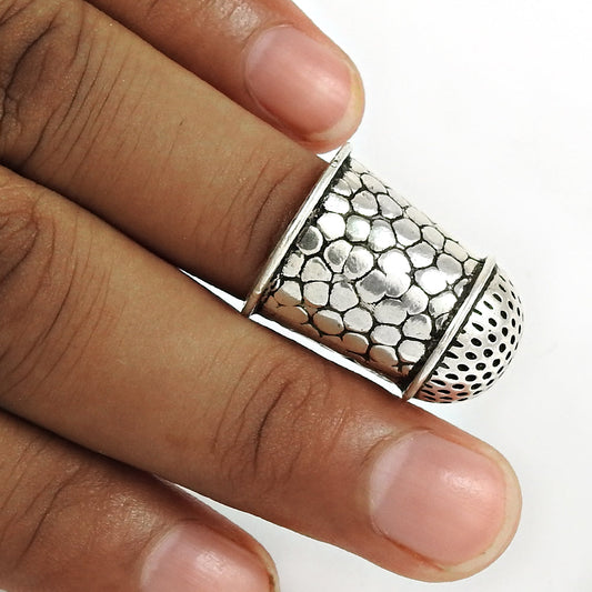 Solid 925 Sterling Silver Vintage Ring Unique Timeless Design