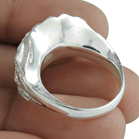 Vintage 925 Sterling Silver Ring Retro Style Jewelry for Men Women