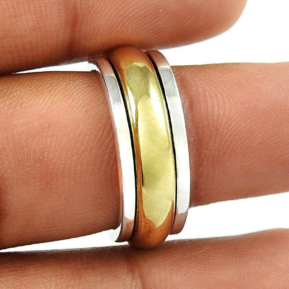 Unisex Solid 925 Silver Ring Simple Everyday Wear Polished Jewelry