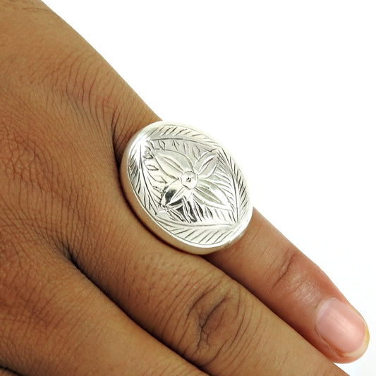 Solid 925 Silver Ring Unique Artisan Handmade Timeless Classic Band
