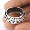 925 Solid Sterling Silver Art Deco Heart Ring