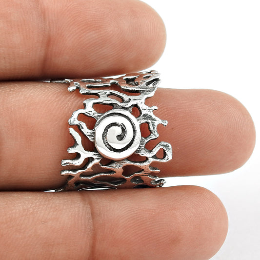 925 Sterling Silver Handcrafted Jewelry Band Ring P28