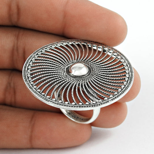 925 Sterling Silver Handcrafted Jewelry Band Ring I29