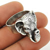 Elephant Ring 925 Solid Sterling Silver Statement Jewelry