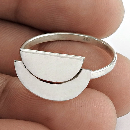Handmade Indian Vintage 925 Solid Sterling Silver Statement Ring