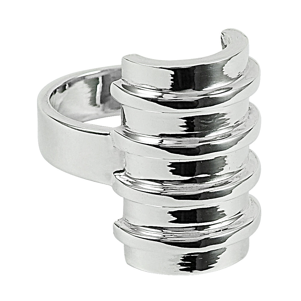 Chunky Ring Solid 925 Sterling Silver Handmade Ethnic Jewelry Woman Gift