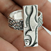 925 Solid Sterling Silver Jewelry Band Geometric Ring Handmade Jewelry Z2