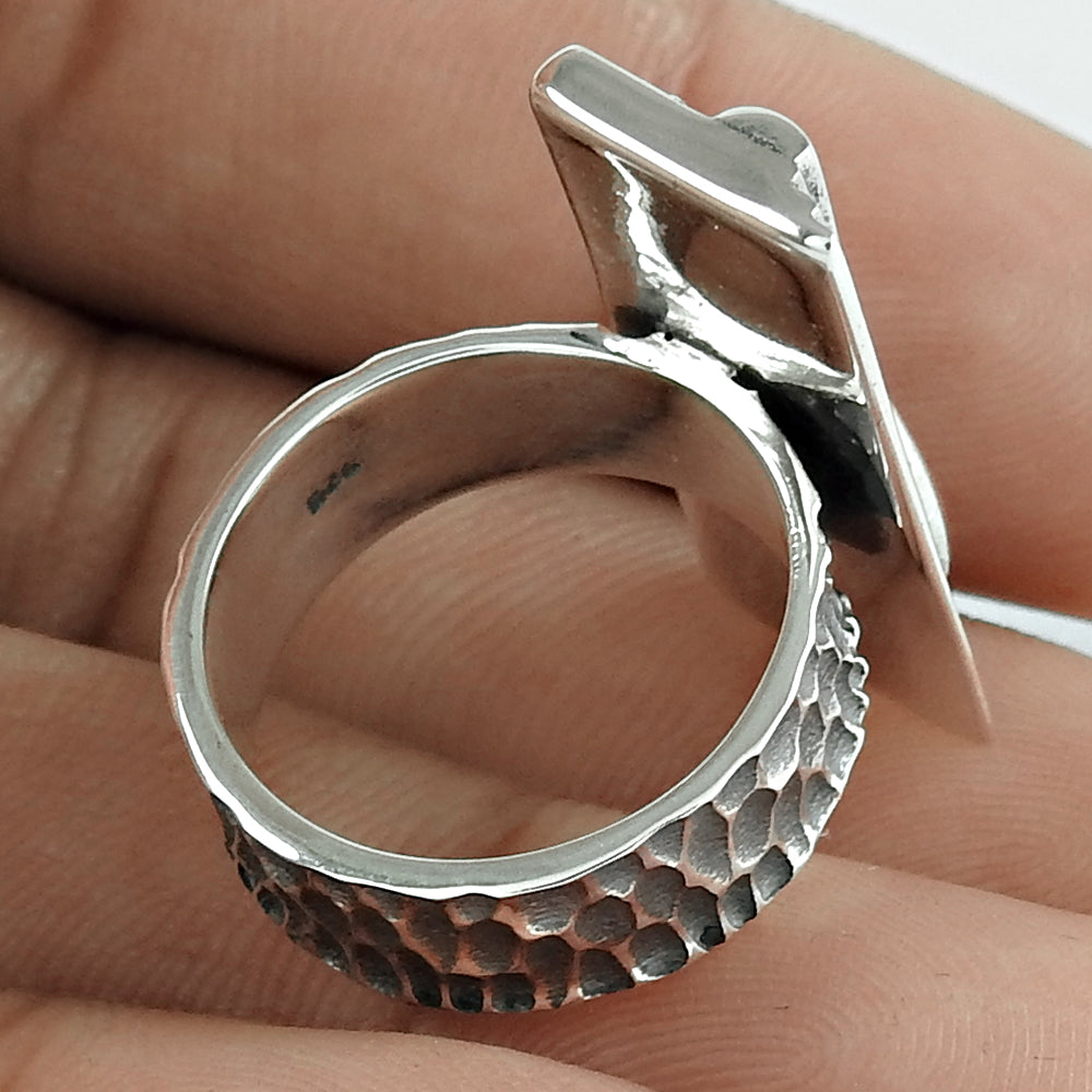 Cocktail Geometric Ring 925 Solid Sterling Silver Handmade Indian Jewelry