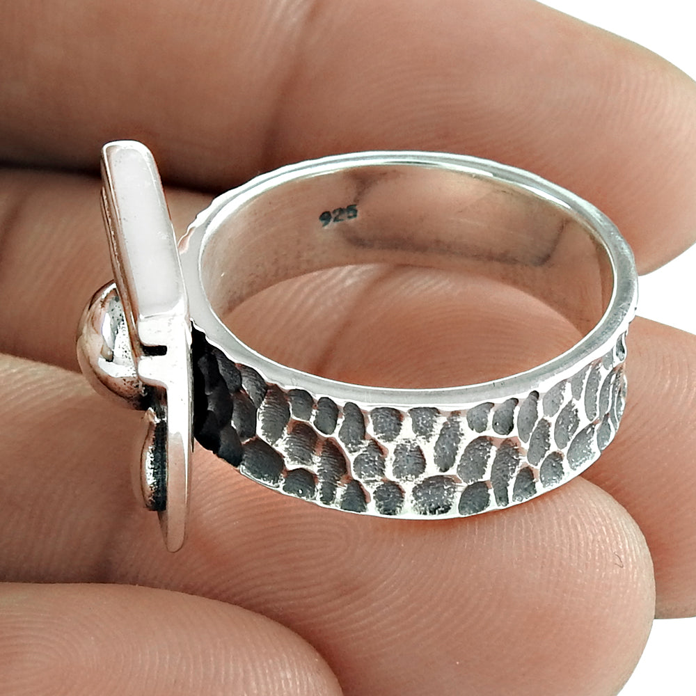 925 Sterling Silver Handcrafted Jewelry Statement Geometric Ring