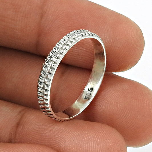 Gift Jewelry for Her 925 Solid Sterling Silver Band Ring O17