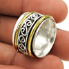 Spinner Ring 925 Solid Sterling Silver Handmade Band Jewelry W3
