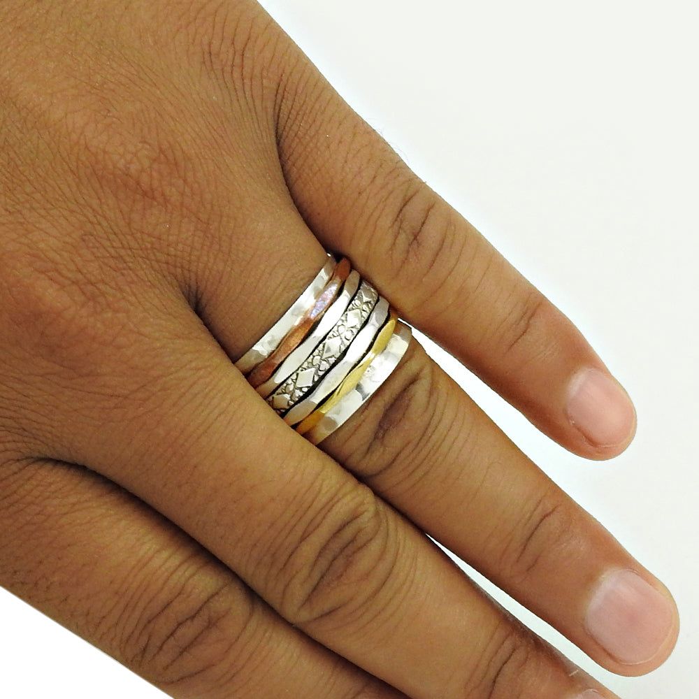 Artisan 925 Solid Sterling Silver Jewelry Band Ring Y30