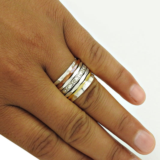 Artisan 925 Solid Sterling Silver Jewelry Band Ring Y30