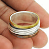 Solid 925 Sterling Silver Handmade Spinner Ring Band Jewelry B5
